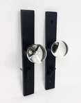 Emtek Stretto Rectangular 11 Tall Cylinder Slideplate Entry Set, Flat Black. Fixed Price $159.99.