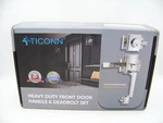 Ticonn Front Door Handle Set Heavy Duty Square Single Cylinder Deadbolt Chrome. Fixed Price $12.95.