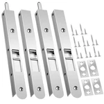 4 Pack 7 Inch Flush Bolt For Double Door, Heavy Duty Chrome Plating Lat.... Fixed Price $51.99.