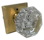 Baldwin PV.CRY.TSR.044.6L.DS Polished Brass Rosette Transparent Door Knob. Fixed Price $94.99.
