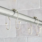Double Shower Curtain Hooks 12-PIECE Rustproof Stainless Steel Choose Your Color. Fixed Price $19.99.