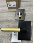 Kwikset 971PVLRCT-5144 Lever Keyed Entry Interior Pack -matte Black/satin Brass. Fixed Price $26.99.