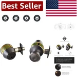 Secure 6-WAY Universal Entry Door Knob With Deadbolt In Oil Rubbed Bronze. Fixed Price $52.99.