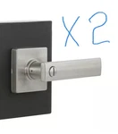 Lot Of 2 - Defiant Westwood Satin Nickel Bed/bath Door Handle With Square Rose. Fixed Price $32.00.