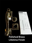 Baldwin 85320-003-FD Dummy Door Handle Kit Polished Brass Finish Madison Nos. Fixed Price $139.99.