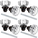 Amylove 4 Set Crystal Mortise Fluted Glass Door Knobs Antique Style. Fixed Price $71.48.