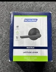 New Schlage Latitude Passage Door Lever Set Collins Trim Matte Black 719686. Fixed Price $17.95.