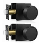 Haidms Black Passage Door Knobs Interior Heavy Duty Round Key Matte Clo. Fixed Price $112.13.