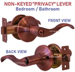 Constructor Door Knob Lever Handle Lockset Deadbolt Antique Copper Finish. Fixed Price $15.97.