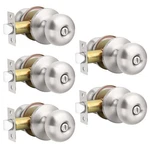 Gobekor 5 Pack Privacy Door Knobs Interior With Lock Brushed Nickel. Fixed Price $49.43.