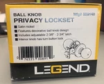 Legend Privacy Bathroom/bedroom Door Knob - 809140 Ball Style. Fixed Price $9.99.