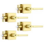 Heittis 4 Pack Heavy Duty Interior Door Handle Gold Knob Keyed Alike. Fixed Price $132.74.