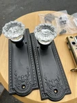 Nostalgic Warehouse Crystal Meadows Plate Passage Knob Set. Fixed Price $100.00.