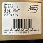 Schlage Plymouth Keyed Entry Panic Proof Door Knob Set F51A. Fixed Price $12.99.