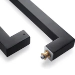 Black Door Pulls: TG-R3030 36IN Solid Standoffs Heavy-duty Commercial GRADE-304. Fixed Price $68.00.