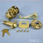 3 Right Weslock Traditonale Impresa 640 Polished Brass Keylock Knob Calais Latch. Fixed Price $37.99.