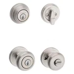 Kwikset 991J 15 Juno Satin Nickel Entry Door Knob & Deadbolt Combo Pack. Fixed Price $32.00.