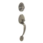 Schlage JH58BAR609 Dexter By Barcelona Exterior Handleset With Deadbolt, Antiqu. Fixed Price $102.41.