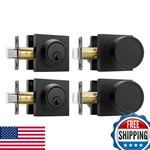Goldenwarm Matte Black Front Door Knob & Deadbolt Set - Heavy Duty Zinc Alloy. Fixed Price $171.70.