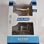 Schlage Flair Lever Bed Bath Lock Bright Brass F40 605 Privacy Door Handle. Fixed Price $11.95.