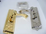 Grandeur Parthenon Solid Brass Rose Right Handed Privacy Door Lever Set. Fixed Price $149.04.