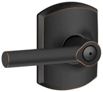 Schlage F40-BRW-GRW Broadway Privacy Door Lever Set Bronze. Fixed Price $79.48.