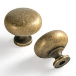 Set Of 12 Elegant Antique Brass Cabinet Knobs - Classic Round Kitchen Hardwar.... Fixed Price $52.50.