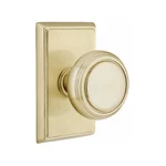 Emtek 8521NWUS4 Dummy, Rectangular Rosette, Norwich Knob, Satin Brass. Fixed Price $152.00.