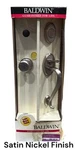 Baldwin 85315-150-FD Wave Dummy Door Lever Handle Set Satin Nickel Finish Nos. Fixed Price $139.99.