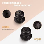 Oil Rubbed Bronze Door Knobs 5 Pack Privacy Interior With Lock For. Fixed Price $91.01.