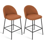 Pack Burnt Orange Mid-century Upholstered Bar Stools For Home Kitchen 25''. Fixed Price $69.99.