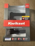 Kwikset Tripoli Lever Door Handle With Lock Key, Secure Entry Matte Black. Fixed Price $50.00.