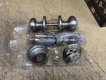 Kwikset Juno Satin Nickel Entry Door Knob & Deadbolt Combo Pack Minor Ding. Fixed Price $37.95.