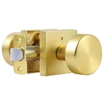 Privacy Gold Door Knobs Interior, Satin Brass With Lock, .... Fixed Price $63.52.