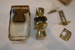 Kwikset Door Knob Passage Latch Polished Brass Bel Air 200B 2-3/4 Bs N.o.s.. Fixed Price $21.95.
