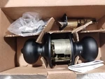 Schlage Plymouth Matte Black Keyed Entry Lock F51A 622. Fixed Price $27.50.