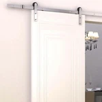 Homcom 6' Modern Flat Stainless Steel Interior Sliding Barn Door Hardware Kit. Fixed Price $29.95.