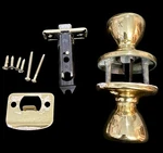 Kwikset Passage Tylo Polished Brass Door Knobs Used Reclaimed Some Paint Scuffs. Fixed Price $11.59.