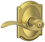 Schlage F40-ACC-CAM Accent Privacy Door Lever Set Brass. Fixed Price $63.03.