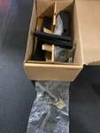 Emtek 12A1US19 Helios Modern Black Lever Set, Keyed Entry, Multi Point. Fixed Price $258.99.