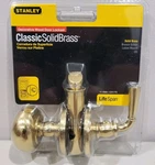 Stanley Classic Solid Brass Decorative Wood Door Lockset Handle Knob New Sealed. Fixed Price $19.99.