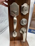 Toledo Single Cylinder Satin Nickel Door Handleset. Fixed Price $59.99.