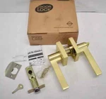 Door Lock Square Head Handle Gold Finish Hardware 3633LSBBK New. Fixed Price $20.00.
