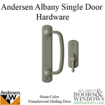 Andersen Albany 2-PANEL Frenchwood Gliding Door Trim Hardware Set Stone. Fixed Price $93.07.