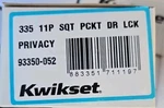 Kwikset 335SQT-11P Square Privacy Bed/bath Pocket Door Lock Venetian Bronze. Fixed Price $19.00.