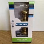 New Schlage Hall & Closet Plymouth Design Door Knob / Bright Brass F10 V 605. Fixed Price $25.99.