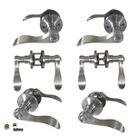 Of 6 Wave Style Interior Privacy Door Levers Keyless Lockset - Satin Nickel. Fixed Price $47.49.