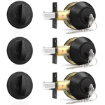 Probrico Keyed Alike Single Cylinder Deadbolts Flat Black, Keyway Keys. Fixed Price $41.57.