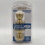 Atlas Tulip Polished Brass Bed & Bath Interior Door Handle Locking W/turn Button. Fixed Price $11.88.