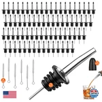72 Pack Femilkt Liquor With Dust Caps,stainless Steel Pourers Spouts. Fixed Price $60.69.